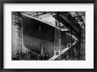 Framed Titanic Constructed at the Harland and Wolff Shipyard in Belfast Before Sail
