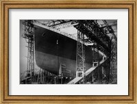 Framed Titanic Constructed at the Harland and Wolff Shipyard in Belfast Before Sail