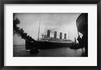 Framed Titanic Leaving Harbor