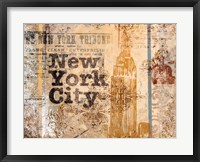 Framed New york postcard