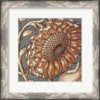 Framed Sunflower Woodblock II