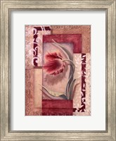 Framed Red Tulip Collage I