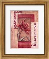 Framed Red Tulip Collage II