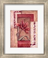 Framed Red Tulip Collage II