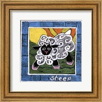 Framed Whimsical Sheep