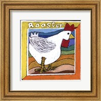 Framed Whimsical Rooster