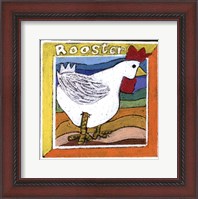 Framed Whimsical Rooster