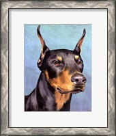 Framed Dog Portrait-Dobie