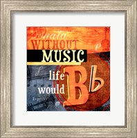 Framed Music Notes XII