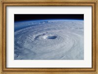 Framed Hurricane Isabel, as seen from the International Space Station