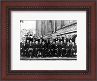 Framed 1927 Solvay Conference on Quantum Mechanics