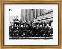 Framed 1927 Solvay Conference on Quantum Mechanics