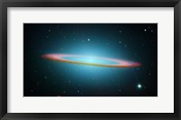 Framed Sombrero Galaxy in Infrared Light