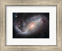 Framed Galaxy’s Star Forming Clouds and Dark Bands of Interstellar Dust