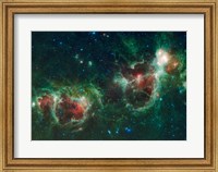 Framed Heart and Soul Nebulae