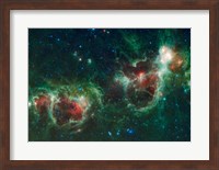 Framed Heart and Soul Nebulae