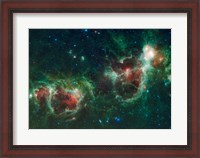 Framed Heart and Soul Nebulae