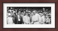 Framed US President Calvin Coolidge Presenting the American League Diploma to Walter Johnson