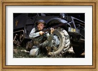 Framed Infantryman with M1 Garand, Fort Knox, KY, 1942