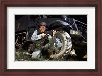 Framed Infantryman with M1 Garand, Fort Knox, KY, 1942