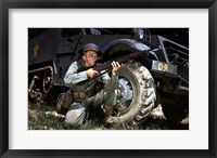 Framed Infantryman with M1 Garand, Fort Knox, KY, 1942