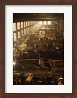 Framed North Western Railway Locomotive Shops, Chicago, Illinois