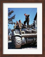 Framed Crew of a Sherman Tank