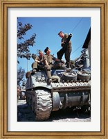 Framed Crew of a Sherman Tank