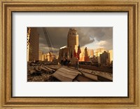 Framed Debris On Surrounding Roofs at the site of the World Trade Center