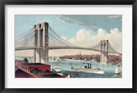 Framed Great East River Suspension Bridge