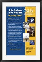 Framed OSHA Job Safety and Health Version 2012