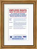 Framed Employee Rights Under the Davis-Bacon Act