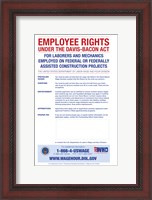 Framed Employee Rights Under the Davis-Bacon Act