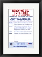 Framed Employee Rights Under the Davis-Bacon Act Spanish Version 2012