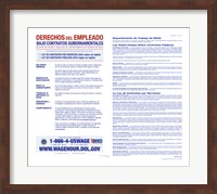 Framed Employee Rights on Government Contracts Spanish Version 2012