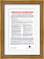 Framed Employee Rights Spanish Version