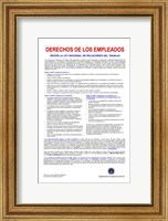 Framed Employee Rights Spanish Version