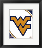 Framed West Virginia University Mountaineers Team Logo