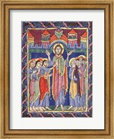 Framed Albani Psalter, appearance of the Risen One on the eighth day