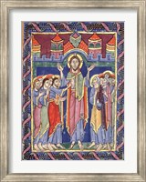 Framed Albani Psalter, appearance of the Risen One on the eighth day