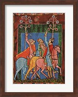 Framed St. Albans Psalter, The Three Magi following the star