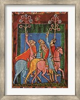 Framed St. Albans Psalter, The Three Magi following the star