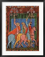 Framed St. Albans Psalter, The Three Magi following the star