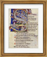 Framed Psalm 136,  Initial S In Albani Psalter