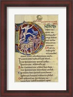 Framed Psalm 136, Initial D In Albani Psalter