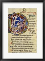 Framed Psalm 136, Initial D In Albani Psalter