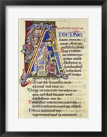 Framed Psalm 24, Initial A. In Albani Psalter