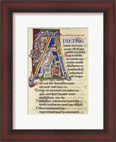 Framed Psalm 24, Initial A. In Albani Psalter