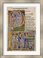 Framed Our Father, initial P In Albani Psalter