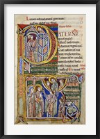 Framed Our Father, initial P In Albani Psalter